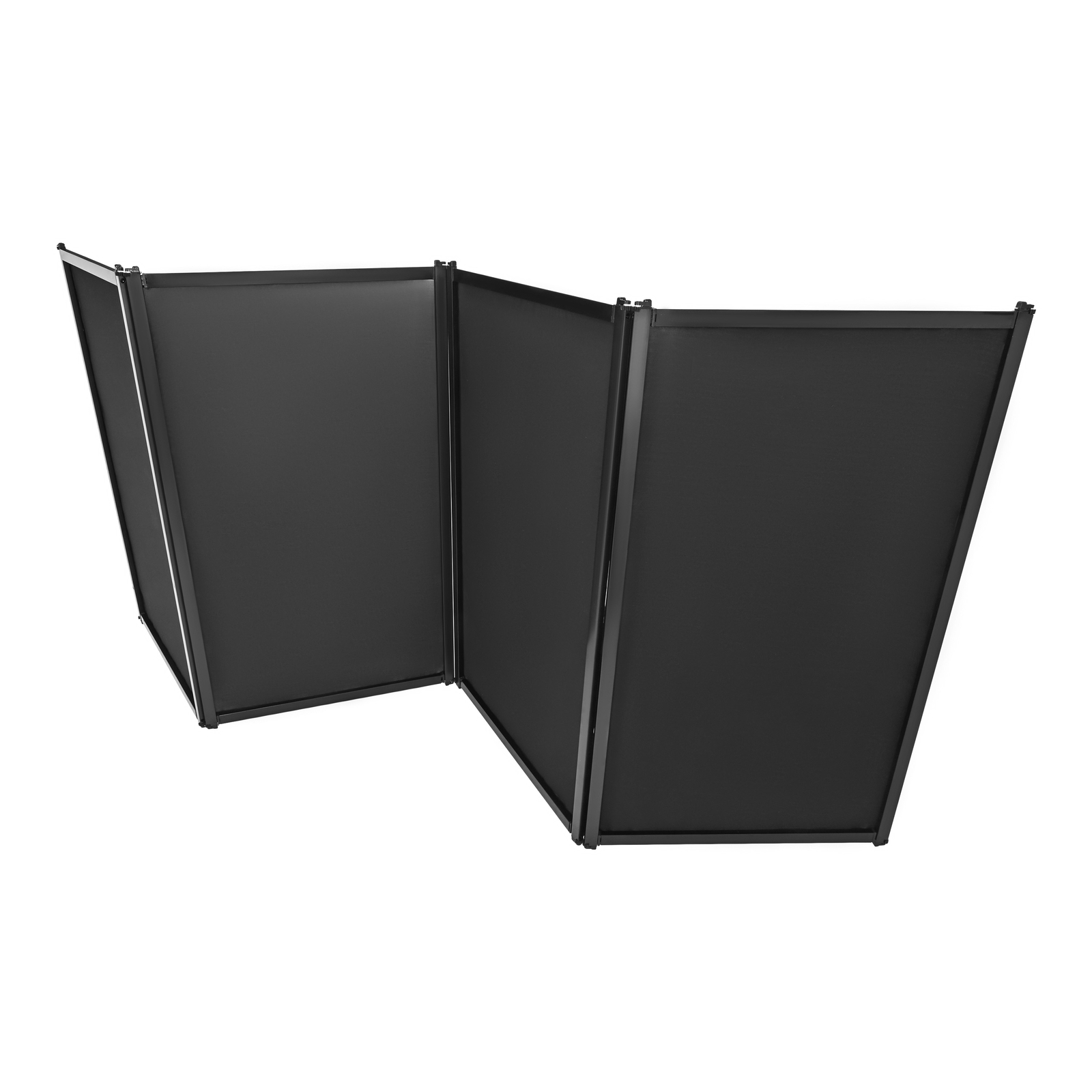 Black Portable Foldable DJ Booth Sturdy & Easy to Set Up Metal Frame W/Carry Bag