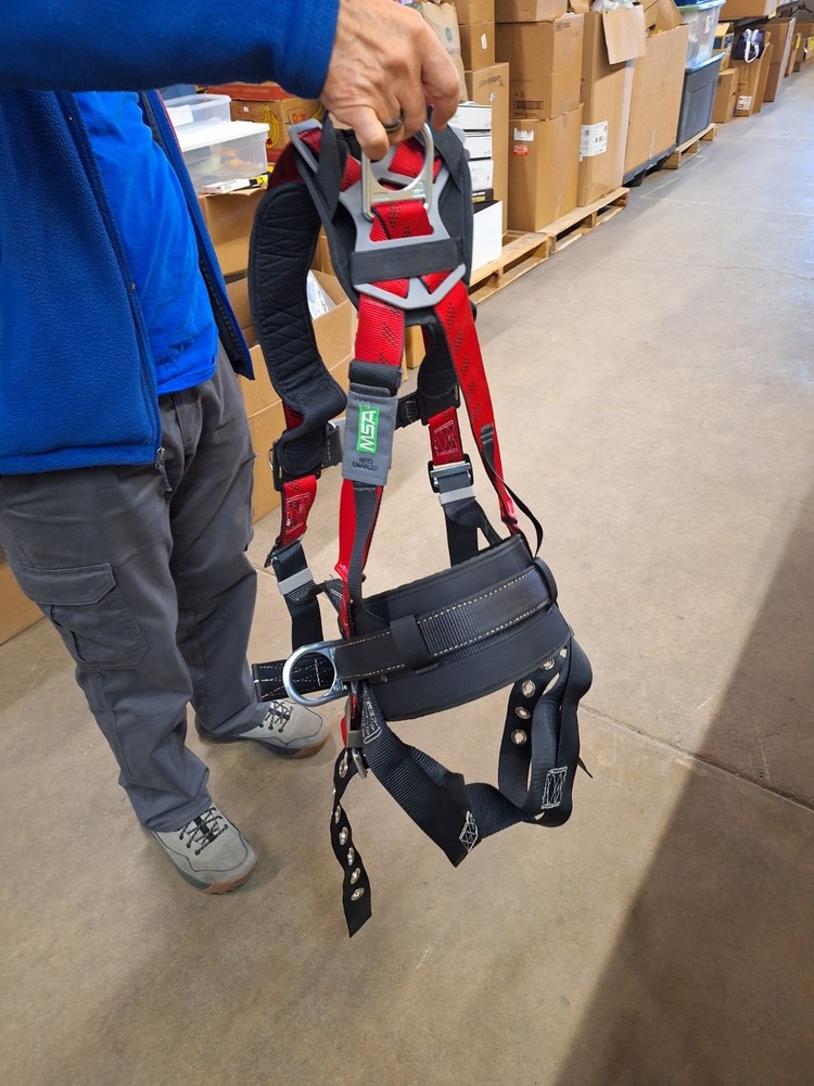 MSA 10057211 Technacurv Safety Harness - Construction Fall Protection - Size STD