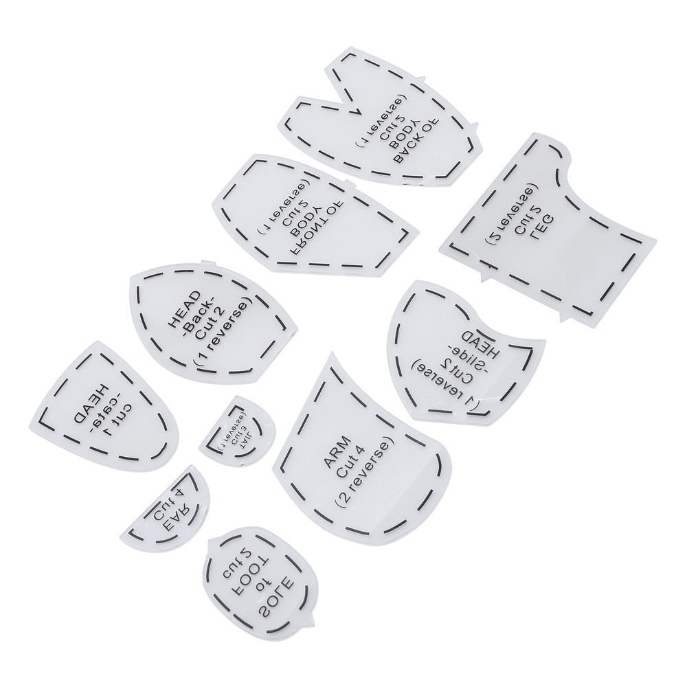 Memory Bear Template Ruler Set Acrylic Memory Bear Sewing Pattern Template Ruler