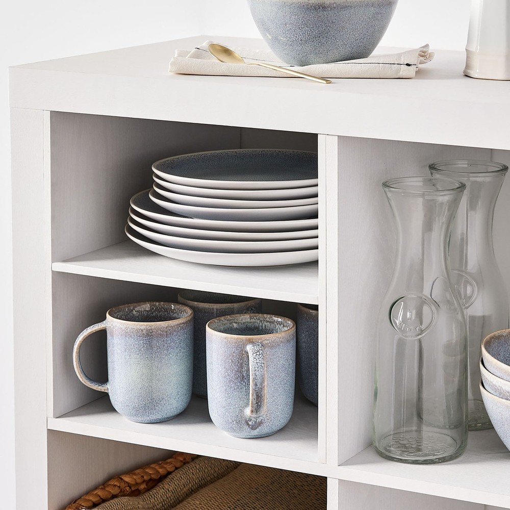 H Shelf Cube Organizer Insert White Texture Easy To Assemble and Install