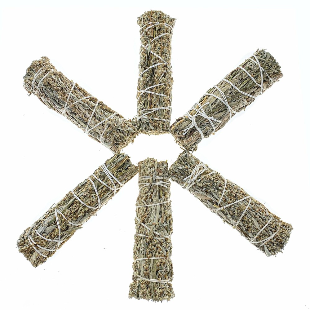 Smudge Stick - 5" Black Sage (Mugwort) Bundle w/Instructions - Protection