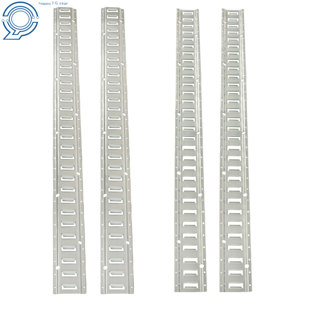4 Pack 5' E Track Tie Down Rail Kit For Truck Trailer Cargo Van Galvanized