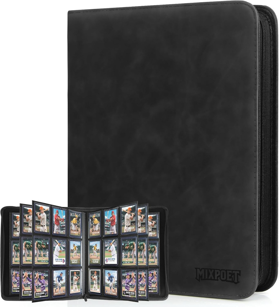 9 Pocket Top Loader Card Binder with Sleeves Holds 252 Top Loaders Storage, Trad