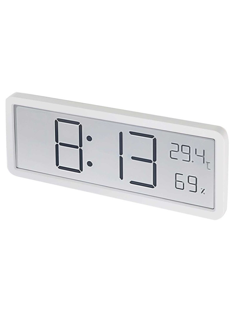 LCD Digital Wall Clock with Time Temperature Humidity and Date Display