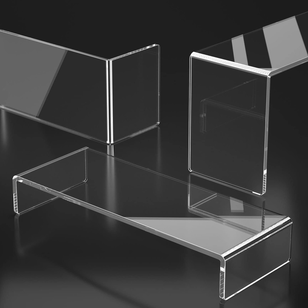 Acrylic Display Riser, 6 Pcs 12" Large Acrylic Risers, Thickened to 5mm Clear...