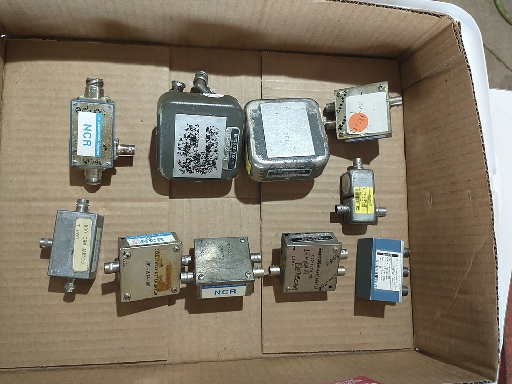 Lot of (10) Variable Attenuators And Testing Connection Blocks