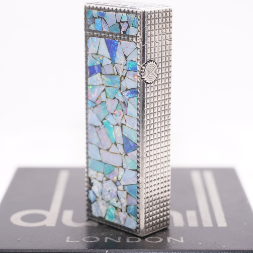 Dunhill Lighter Silver Hobnail Opal Pattern_Ultrasonically cleaned_Working