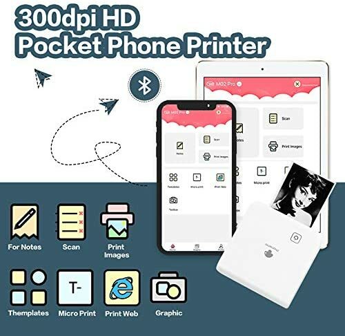 Phomemo M02 Pro Thermal Printer Mobile Photo Printer Pocket Printer Xmas Gift