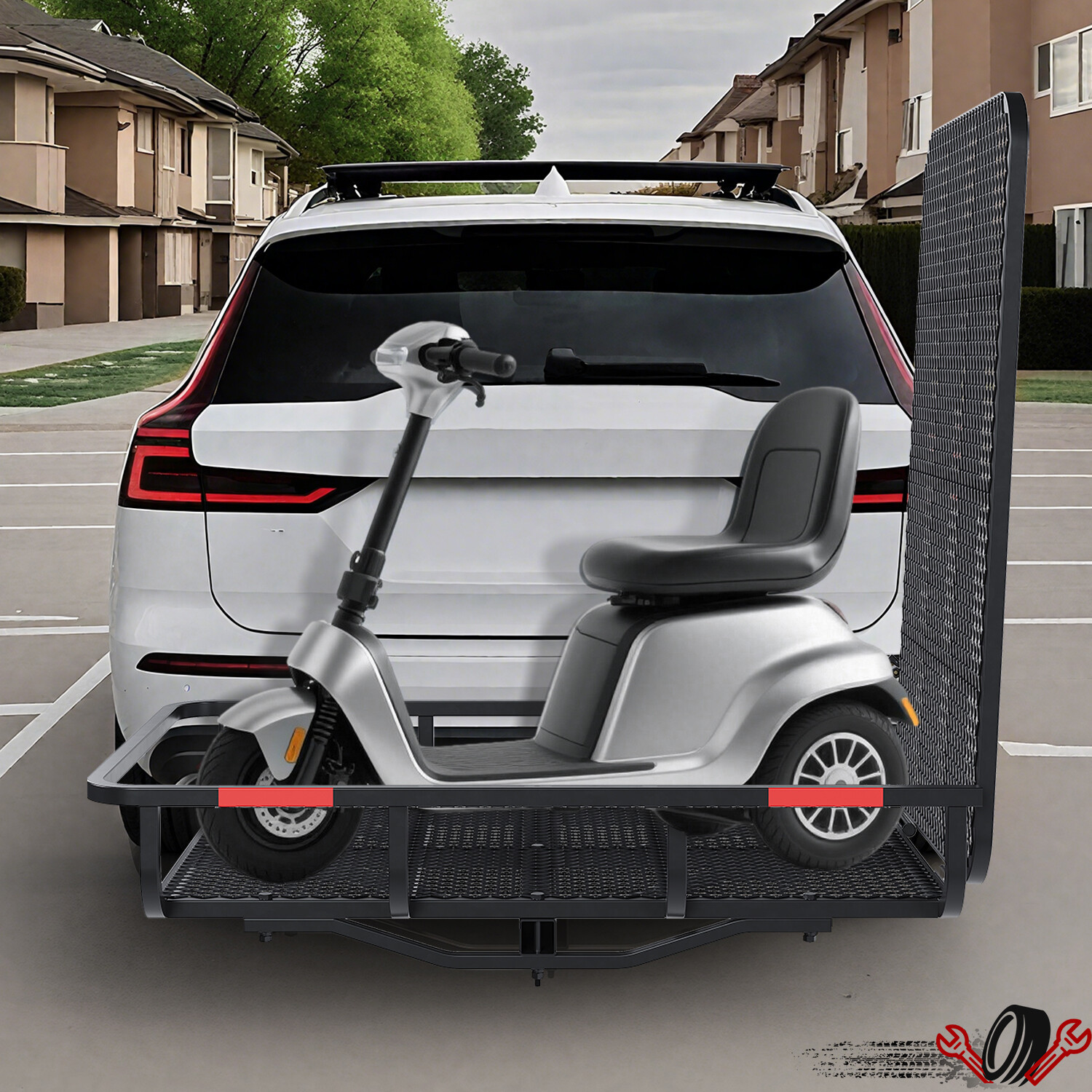 500LBS Mobility Carrier Wheelchair Scooter Rack Disability Medical Ramp Hitch