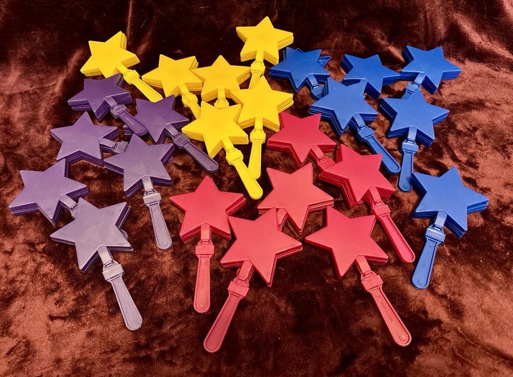 24 NEW star shaped clackers