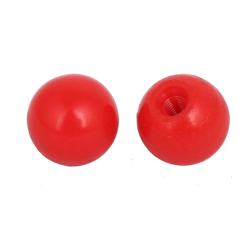 20mm Dia Plastic Ball M5 Female Thread Handle Knobs Red 20Pc for Lathe Machine