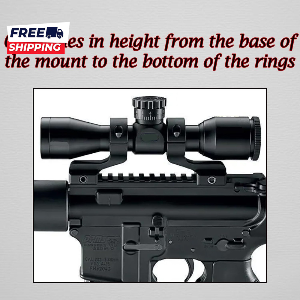 Offset Reversible 1 Inch Diameter Rifle Scope Rings 1" Scope Mount Offset