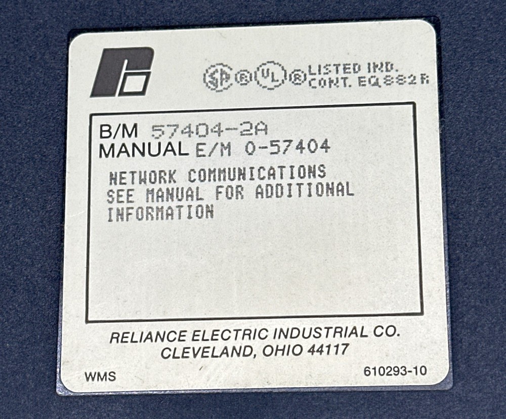 Reliance Electric 57404-2A Network Communications Module 57C404A