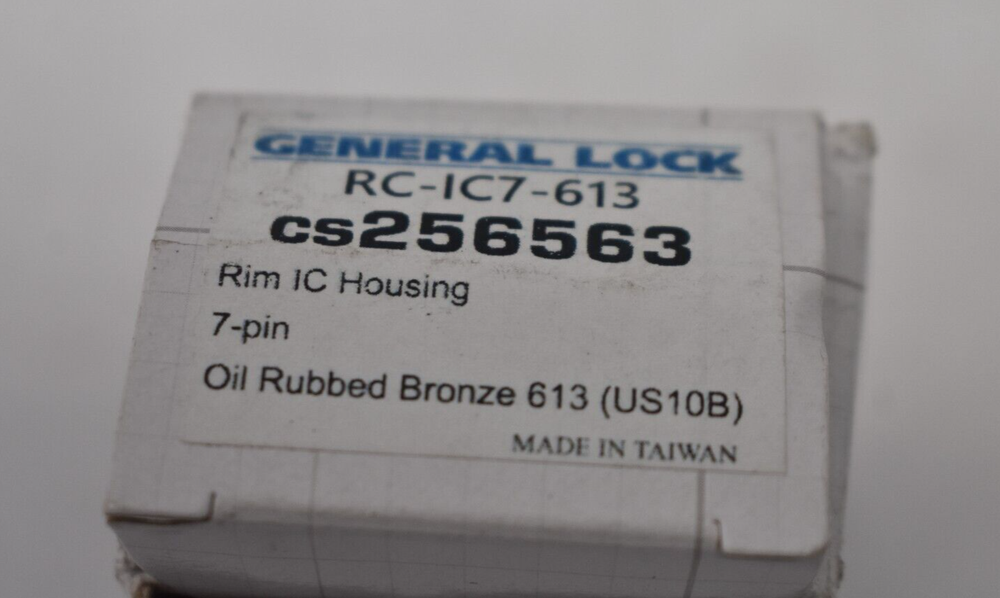 General Lock Rim Interchangeable Core Housing 7 Pin Rigid Tailpiece Solid Brass