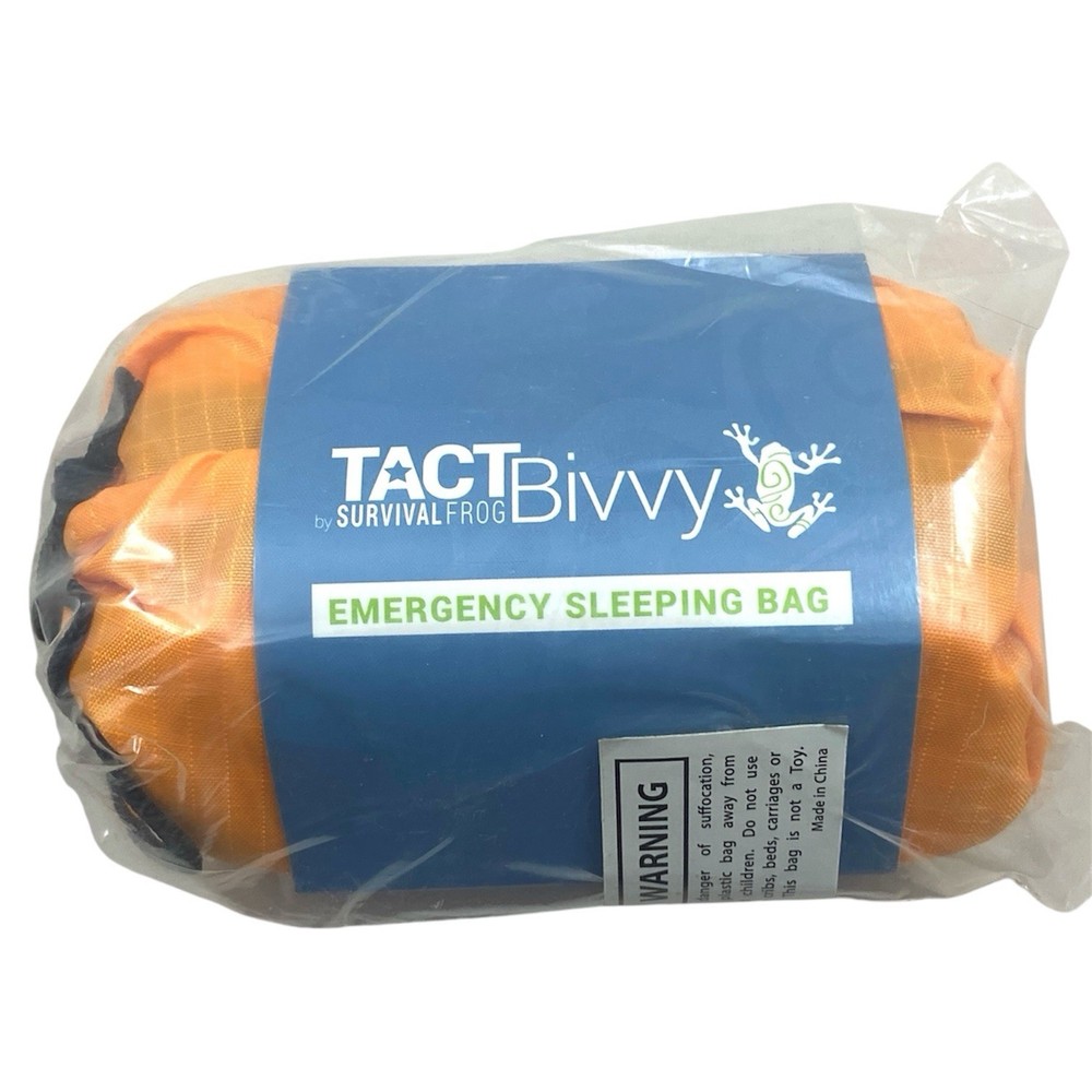 TACT Bivvy Emergency Survival Frog Sleeping Bag Ultralight Waterproof Orange