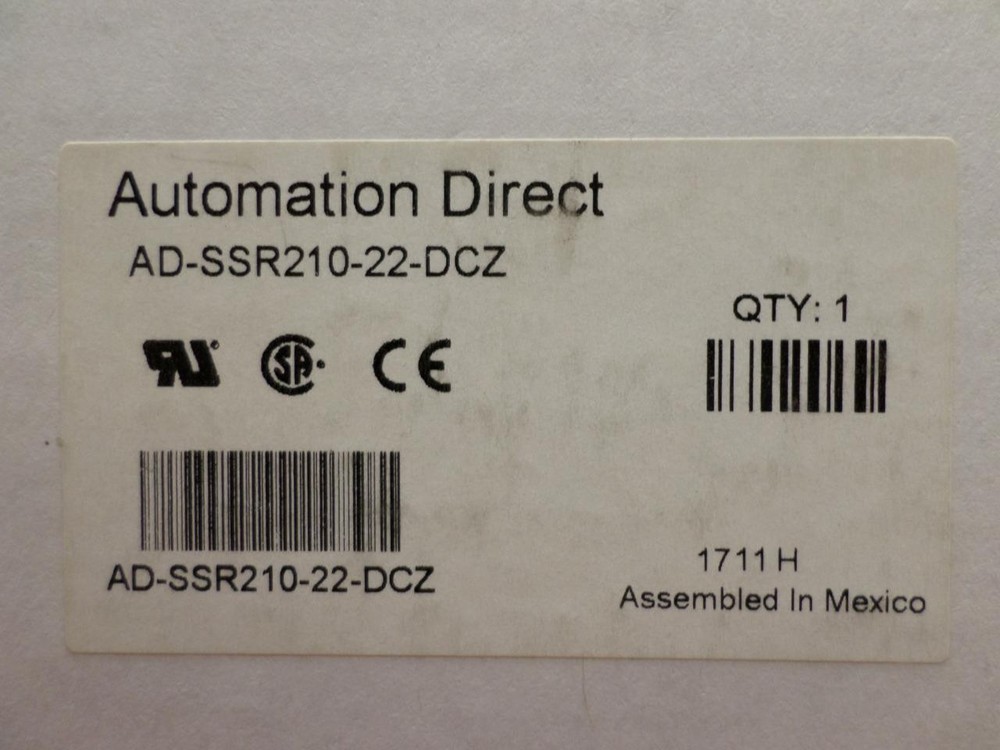 Automation Direct AD-SSR210-22-DCZ Solid State Relay - New