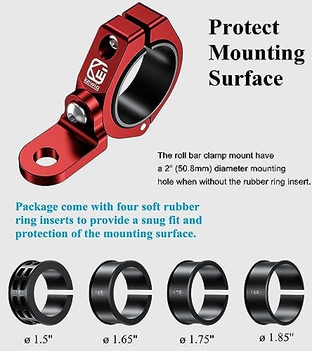 2PCS Whip Light Mount, Solid Aluminum Alloy UTV Flag Mounts, Off-Road LED