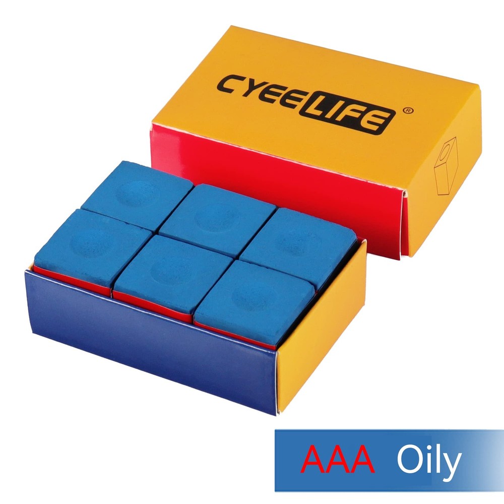 Billiard Chalk 6pcs Blue,Pool Table Accessories for Table Billiards