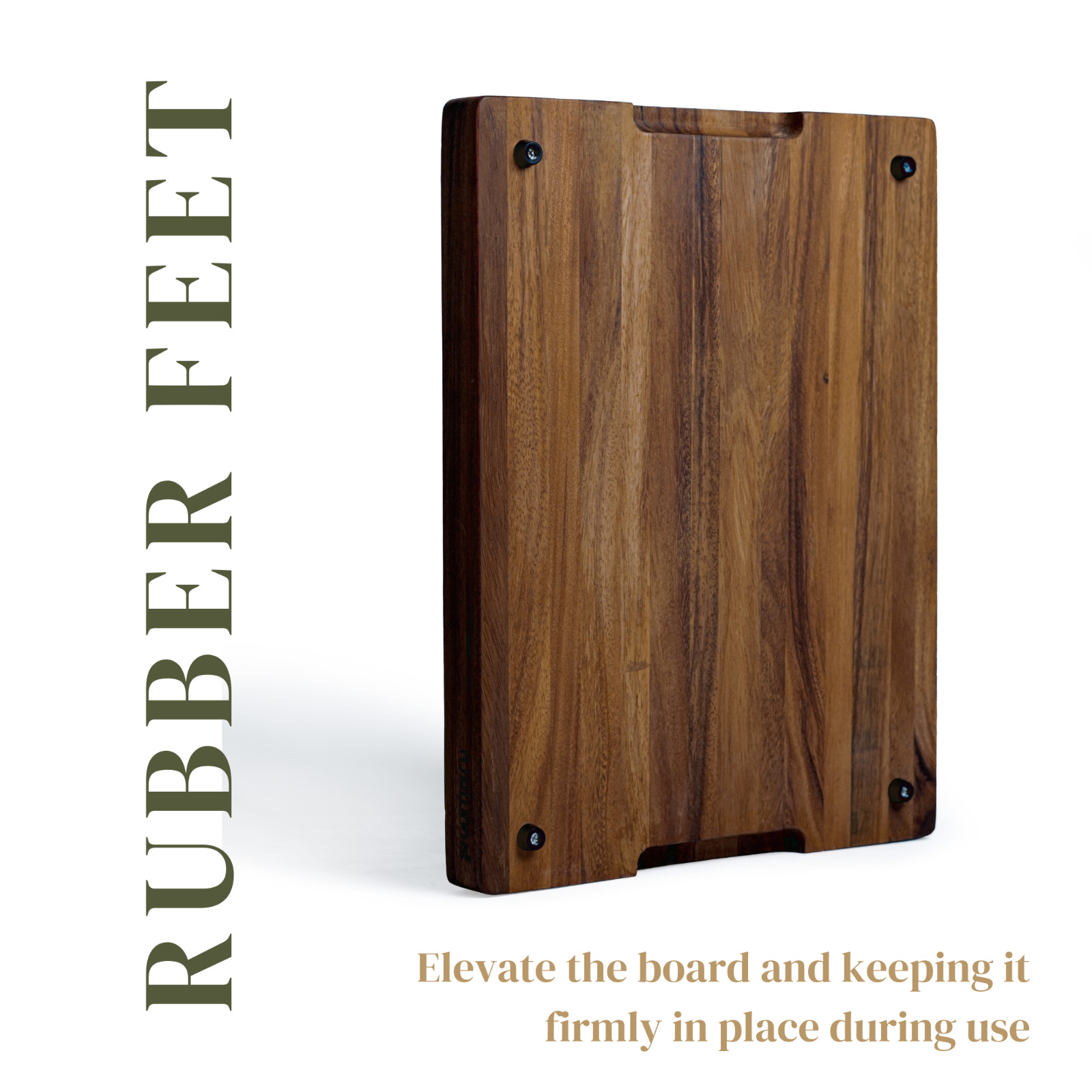 SHUMARU Tropical Walnut Wood Cutting Board – 17x13x1.6" Charcuterie