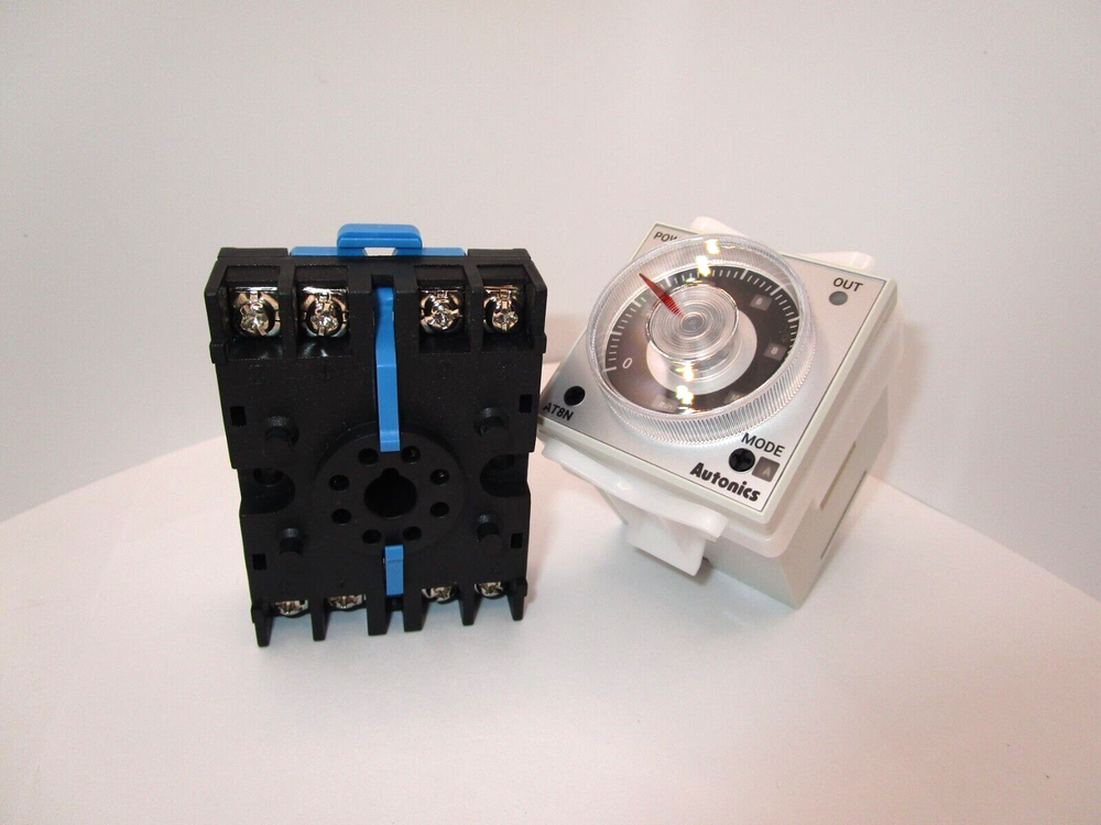 AT8N Genuine AUTONICS Timer with PS-08 Socket Base FAST SHIPPING