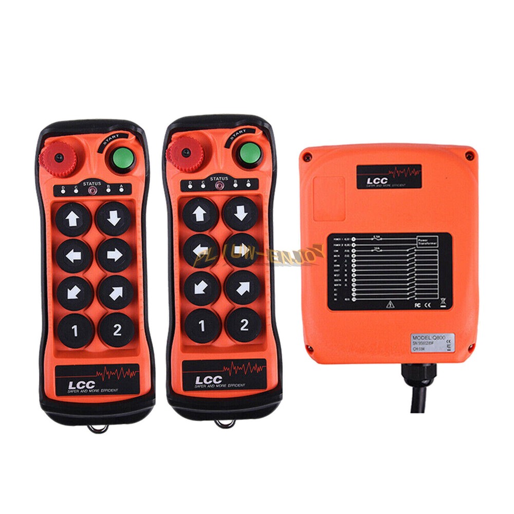 8 Silicone Buttons Hoist Crane Remote Radio Wireless Industrial Controller AC DC