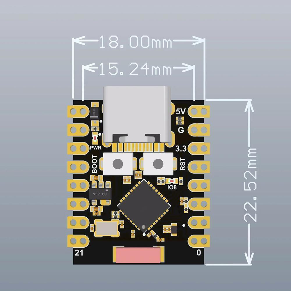 2PCS ESP32-C3 Super Mini WiFi Bluetooth Development Board RISC-V UART I2C SPI