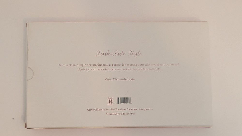 Grove Collaborative Tray Pomegranate Rectangular Stoneware Side Tray 10 X 5