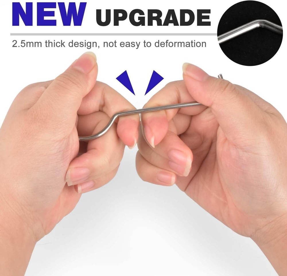 Durable Drain Grate Puller - 2 Pcs Stainless Steel Hooks for Easy Maintenance