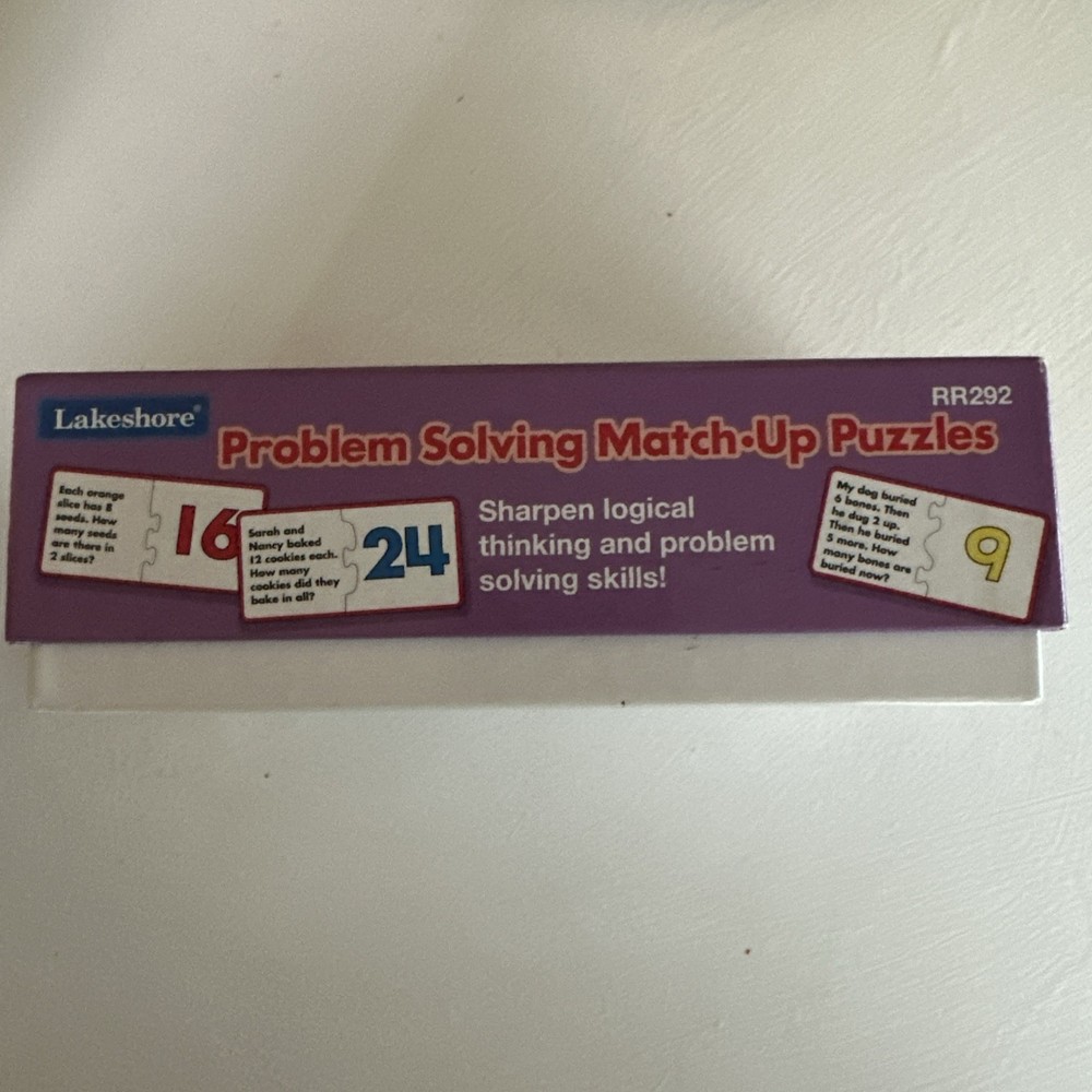 Lakeshore Learning Problem Solving Match-Up Puzzles in Excellent Condition