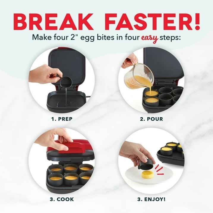 Dash Egg Bite Maker, Red