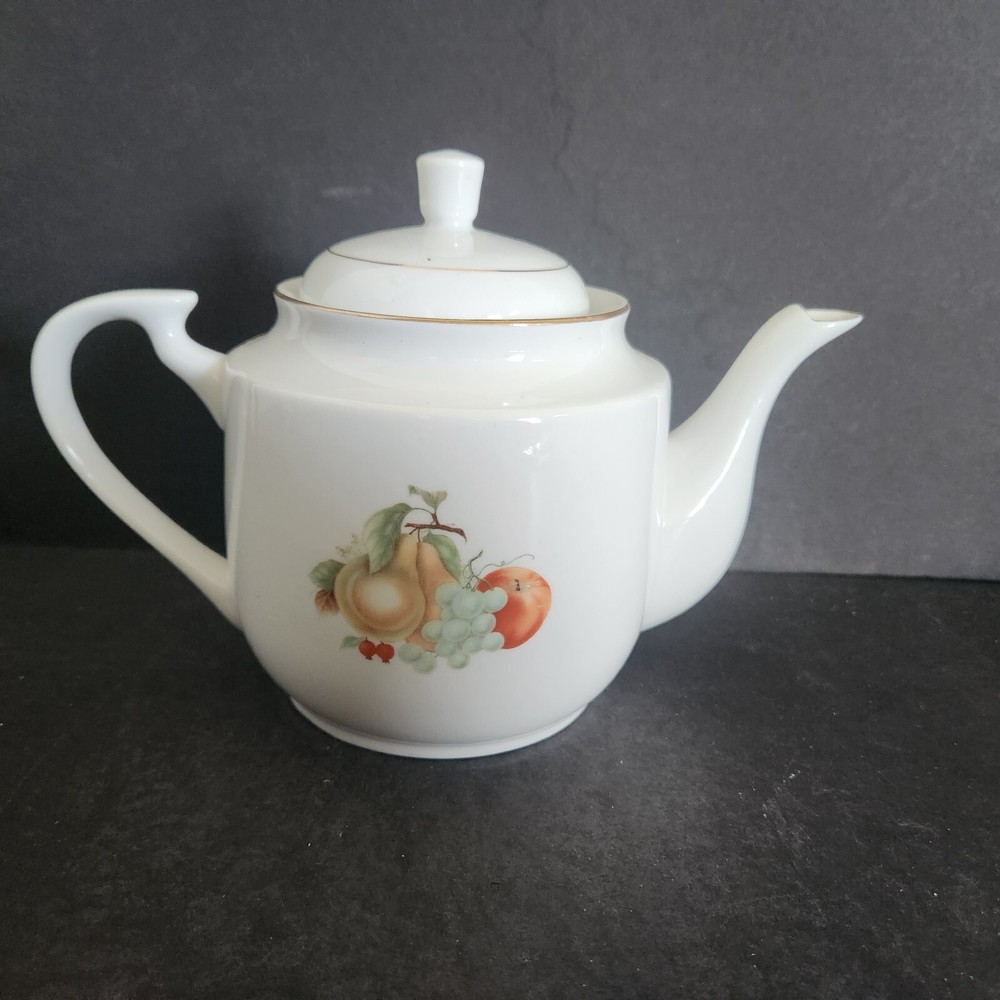 Fruit Teapot With Lid 4 5/8" Made In China