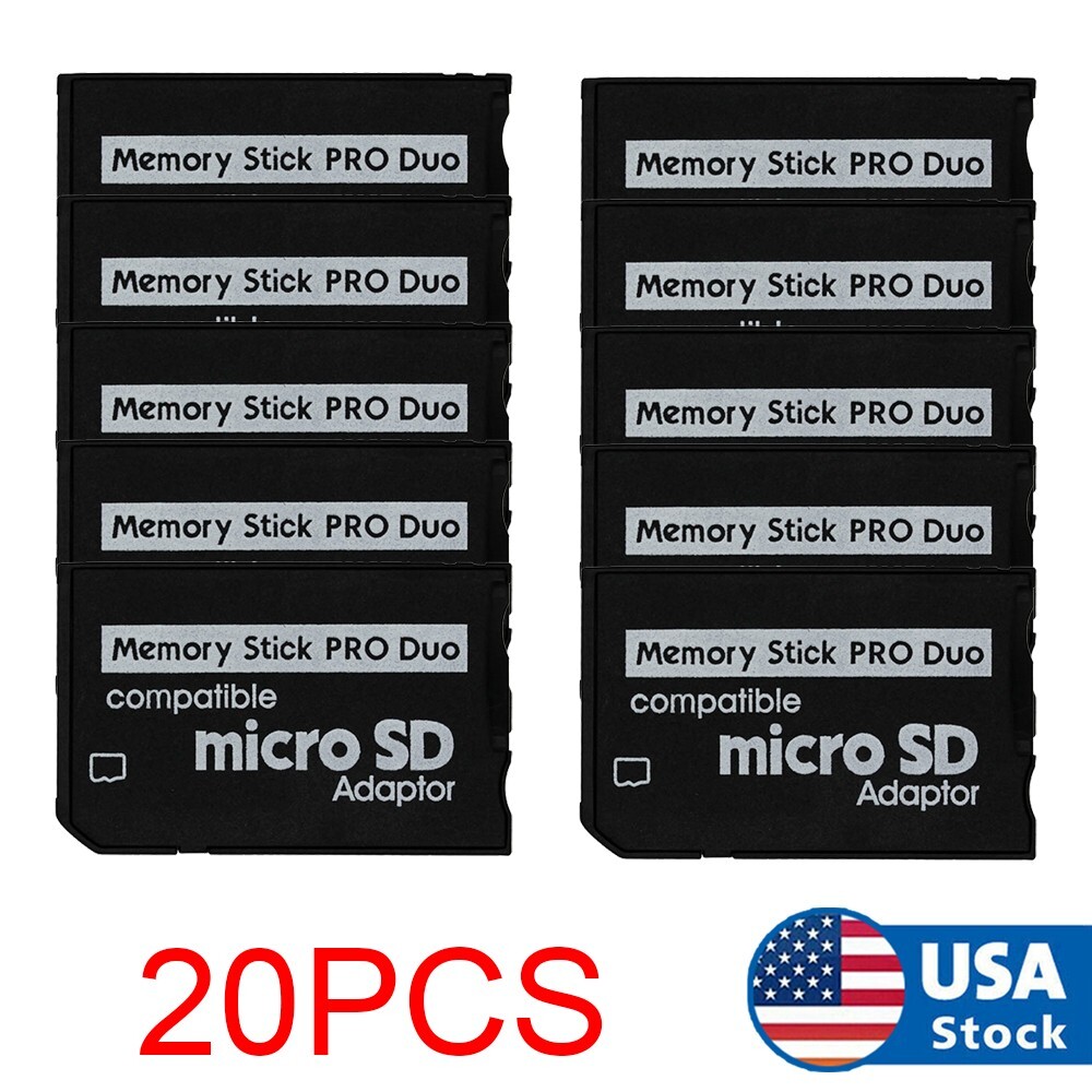 20X For Sony PSP Series Micro SD SDHC TF to Memory Stick MS Pro Duo PSP Adapter