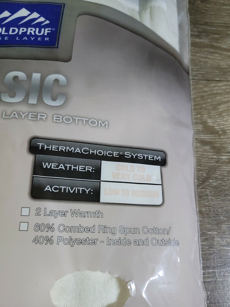 COLDPRUF® Base Layer, Women's Basic Pant – White, 2- Large. Long Underwear