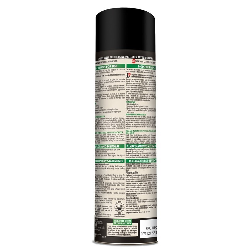 3~Spectricide Carpenter Bee & Ground-Nesting Yellowjacket Killer Foaming Aerosol