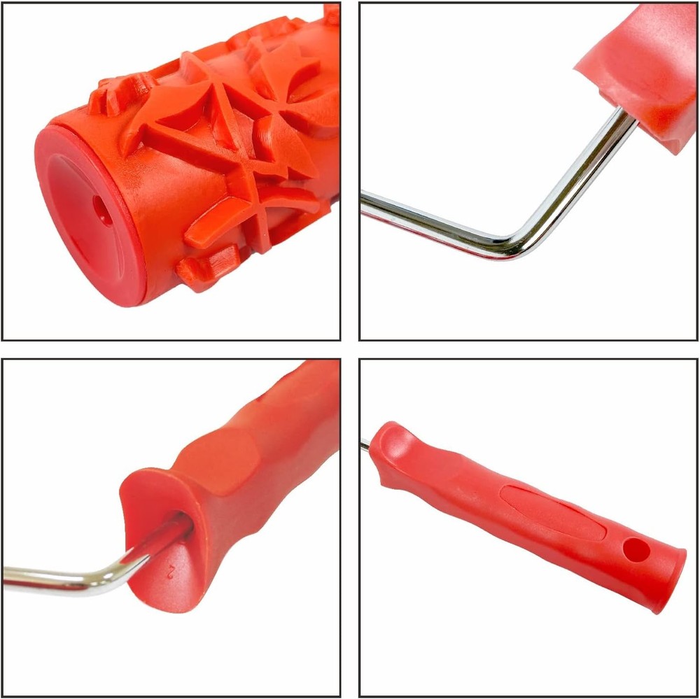 Hanroy 7'' Patterned Paint Roller for Wall Decoration Classic Brick Embossing Te