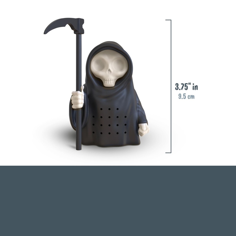 Grim Reaper Shaped Tea Infuser, Silicone Steeper, Black