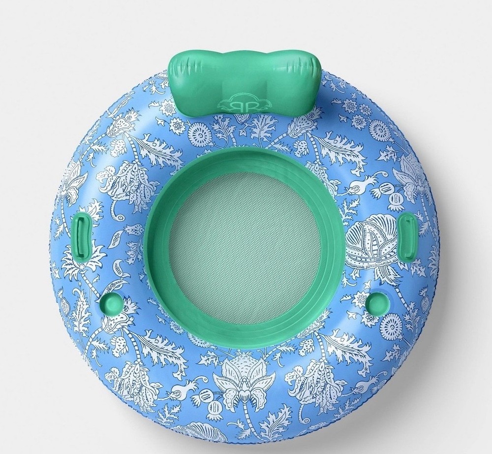 Roller Rabbit x Target Blue Floral Vines Round Pool Float