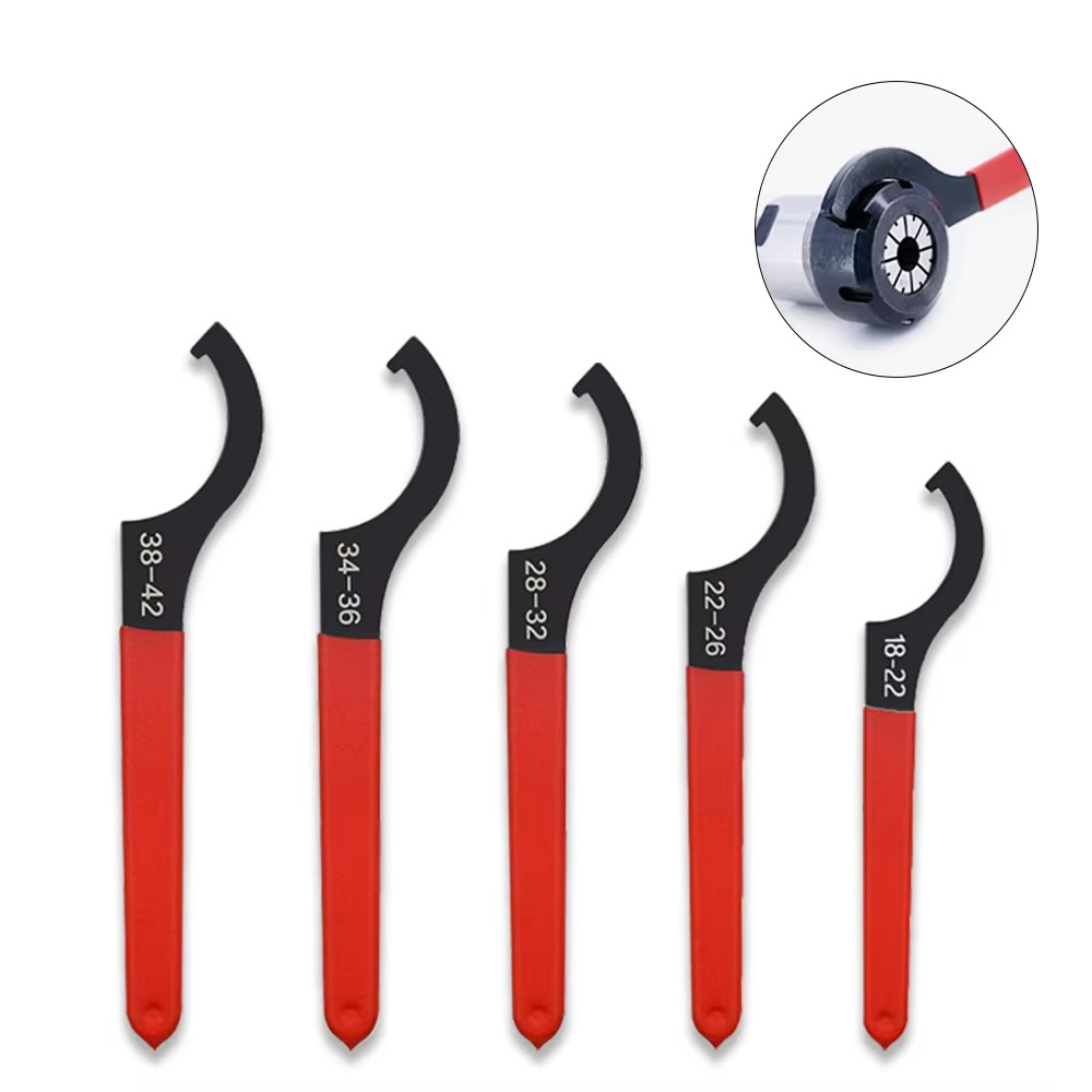 5x Coilover Spanner Wrench Set Adjustable C-Shape Shock Spanner Hook Wrench Tool