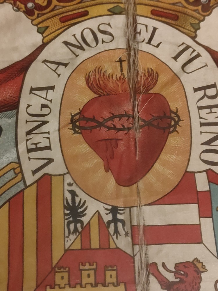 Carlist Requeté Spanish Silk Flag