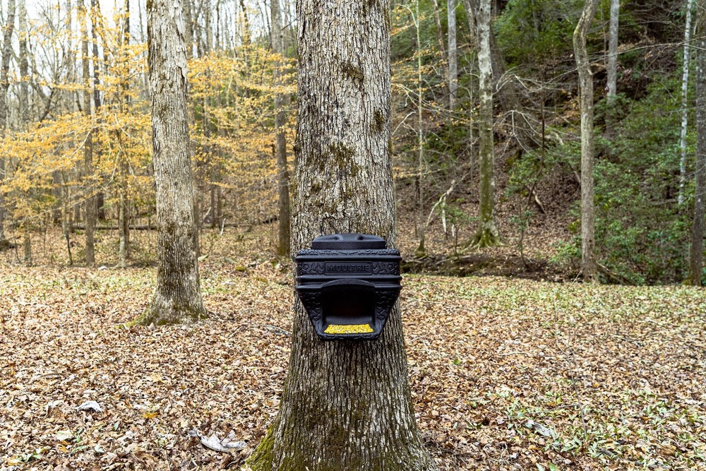 40lb. Feed Bin. - Easy Fill Gravity Feeder - 6 Gallon Capacity