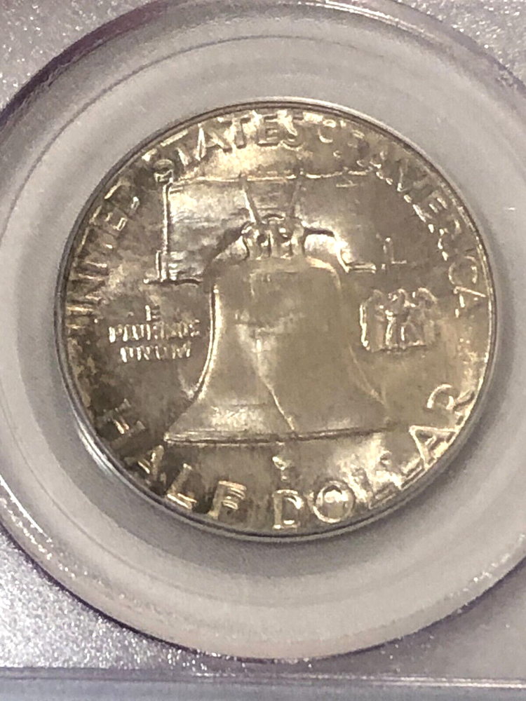 1957 Franklin Half Dollar PCGS MS65FBL Cert# 7950134