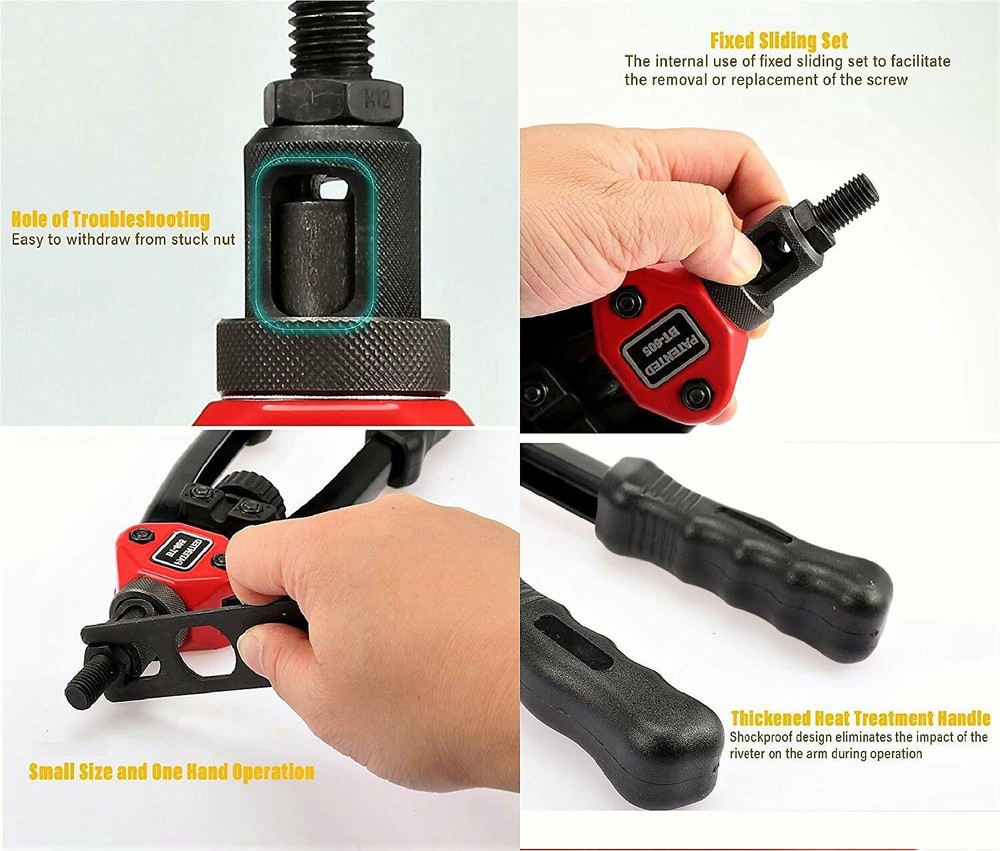 Rivet Gun Kit Rivnut Thread Setting Tool Nut Setter NutSert Metric SAE Riveting