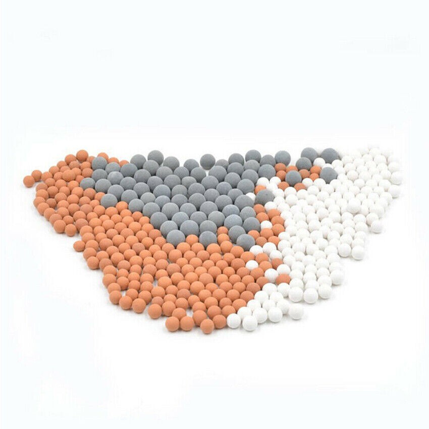 Bath Shower Head Handsfree Water Saving High Pressure Boosting Filter Bead Balls