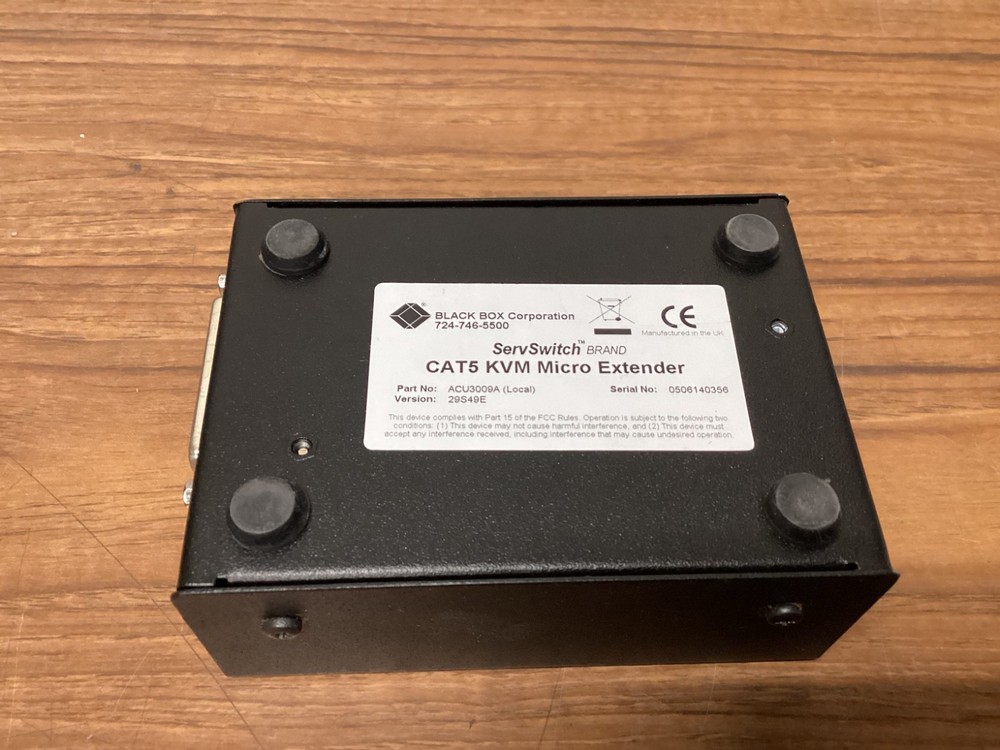 Black Box ServSwitch ACU3009A CAT5 KVM Micro Extender Local Module