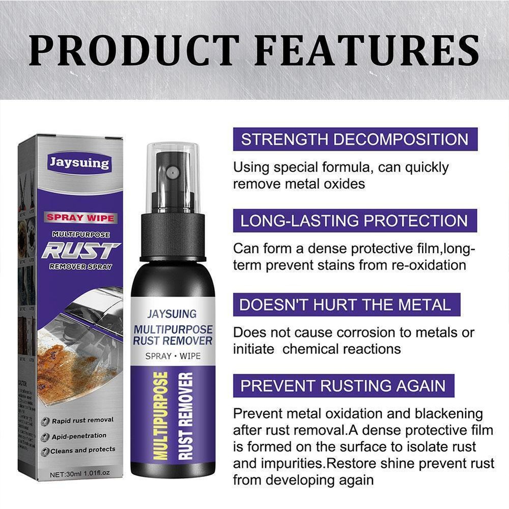 Multipurpose Rust Remover Spray, Rust Remover For Metal, Remover Rustout US☆☆