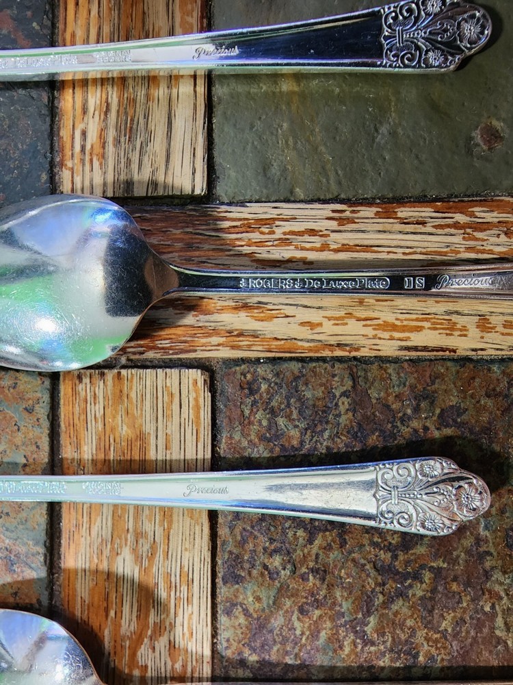 6 ANCHOR ⚓ROGERS c1941 PRECIOUS SILVERPLATED TEASPOONS 🫖/ TEA 🍵 SPOONS