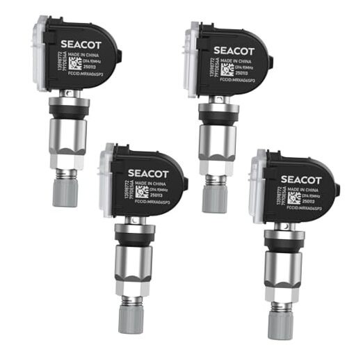 TPMS Sensor GM, 4-Pack 315MHz Tire Pressure Sensor Replacement for Chevy