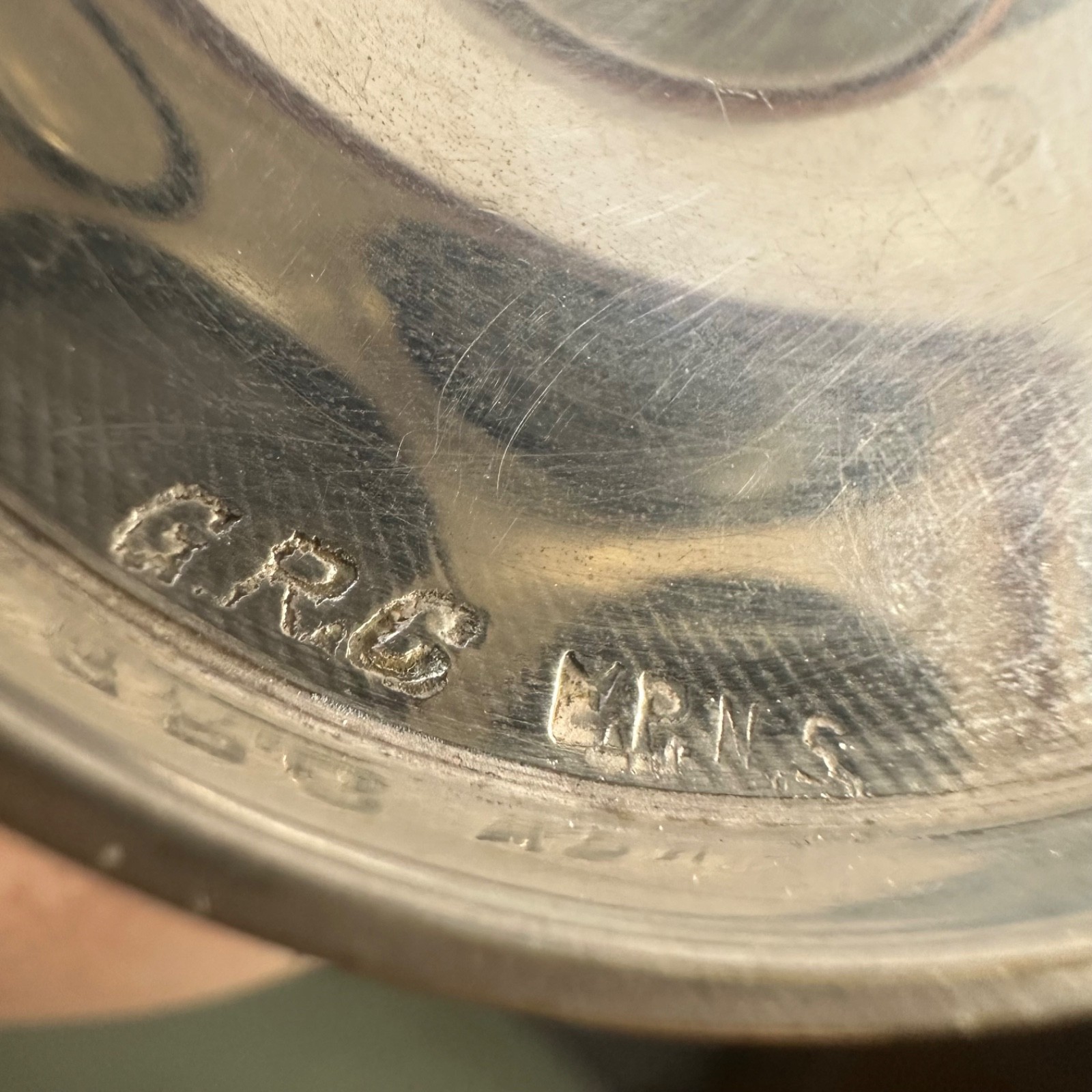 Vintage Silver Plate Engraved Wine Goblet Collectable Retro Decor Cup