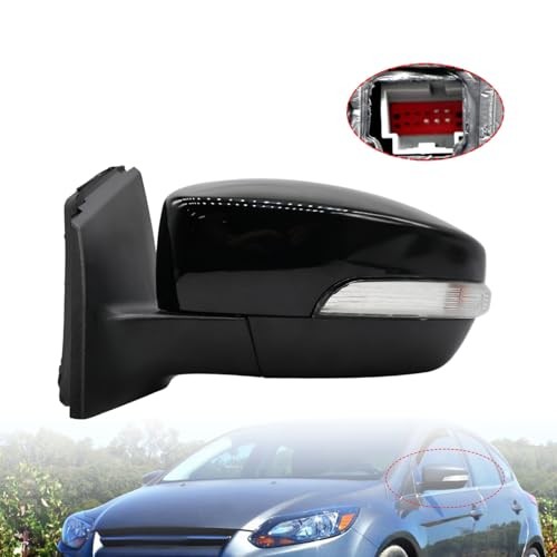 Side Mirror Assembly Compatible with 2012-2014 Focus Driver Side Door Left