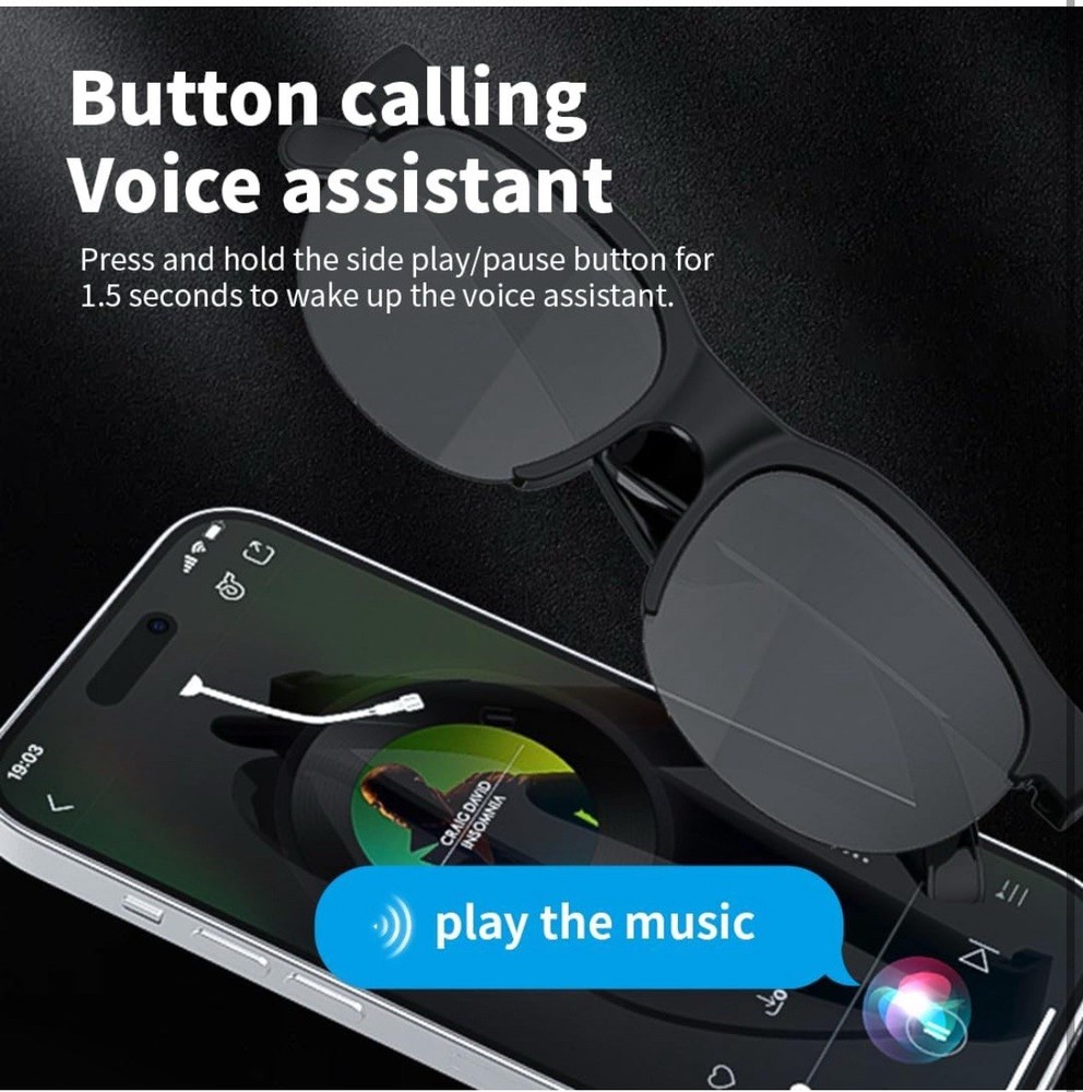 AI Smart Bluetooth Glasses | Hands-Free Call | UV Polarized
